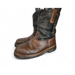 Thorogood Steel Toe Men's Square Toe Wellingtons Boots Embroidered Size 12EE